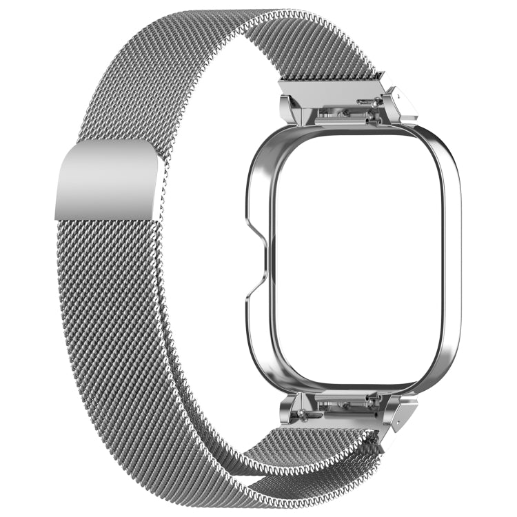 For Redmi Watch 5 Metal Frame Watch Case Integrated Milan Magnetic Steel Mesh Watch Band