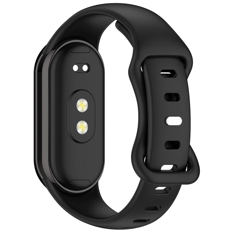 For Xiaomi Smart Band 10 / 9 / 8 Splayed Tail Reverse Buckle Silicone Watch Band