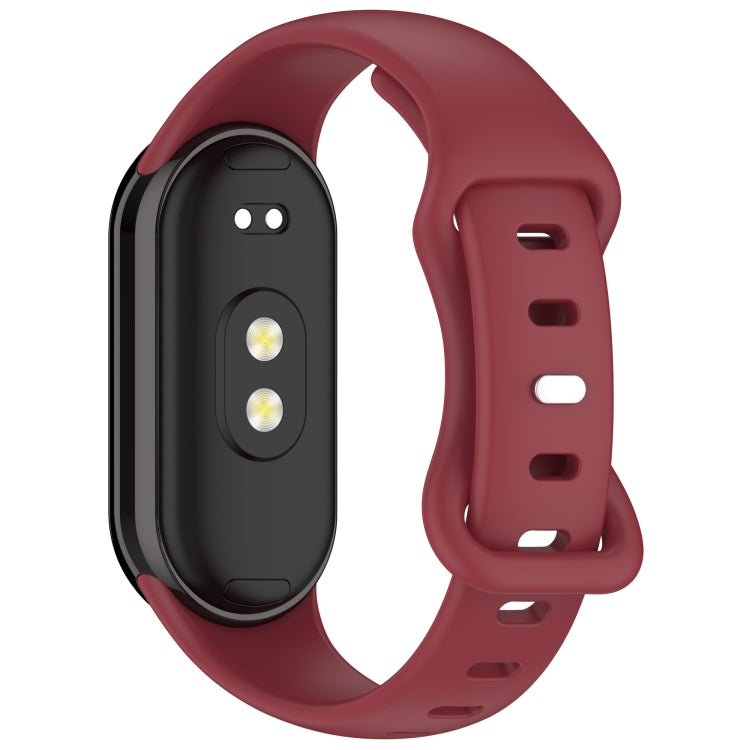 For Xiaomi Smart Band 10 / 9 / 8 Splayed Tail Reverse Buckle Silicone Watch Band