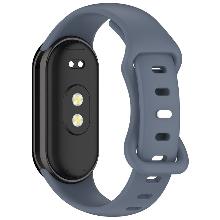 For Xiaomi Smart Band 10 / 9 / 8 Splayed Tail Reverse Buckle Silicone Watch Band