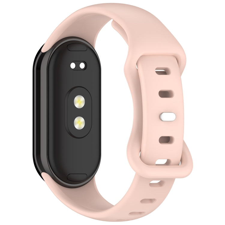 For Xiaomi Smart Band 10 / 9 / 8 Splayed Tail Reverse Buckle Silicone Watch Band