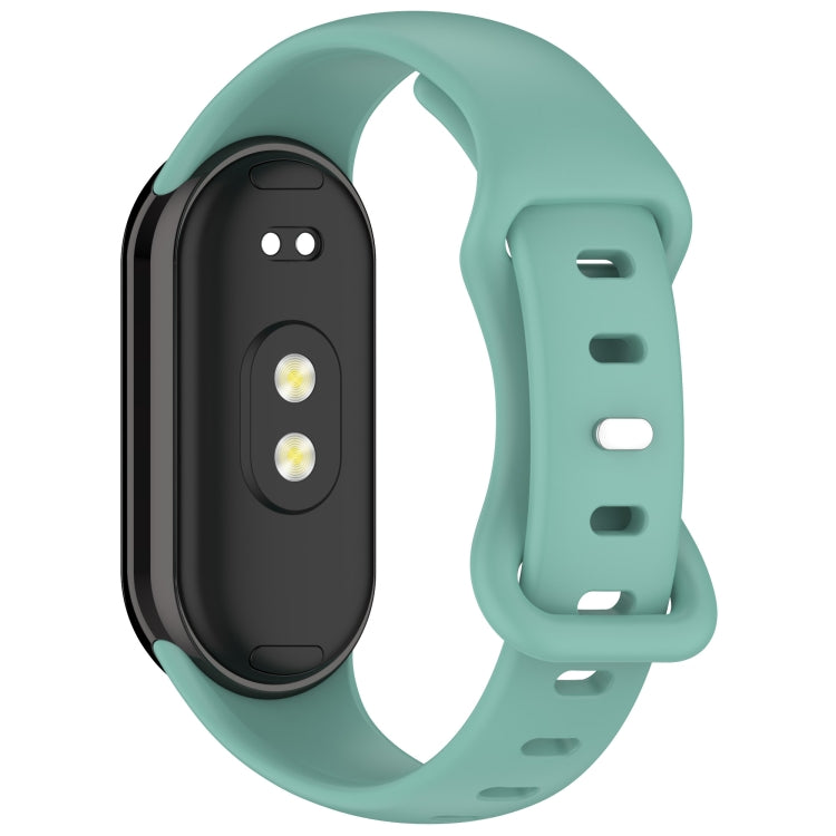For Xiaomi Smart Band 10 / 9 / 8 Splayed Tail Reverse Buckle Silicone Watch Band