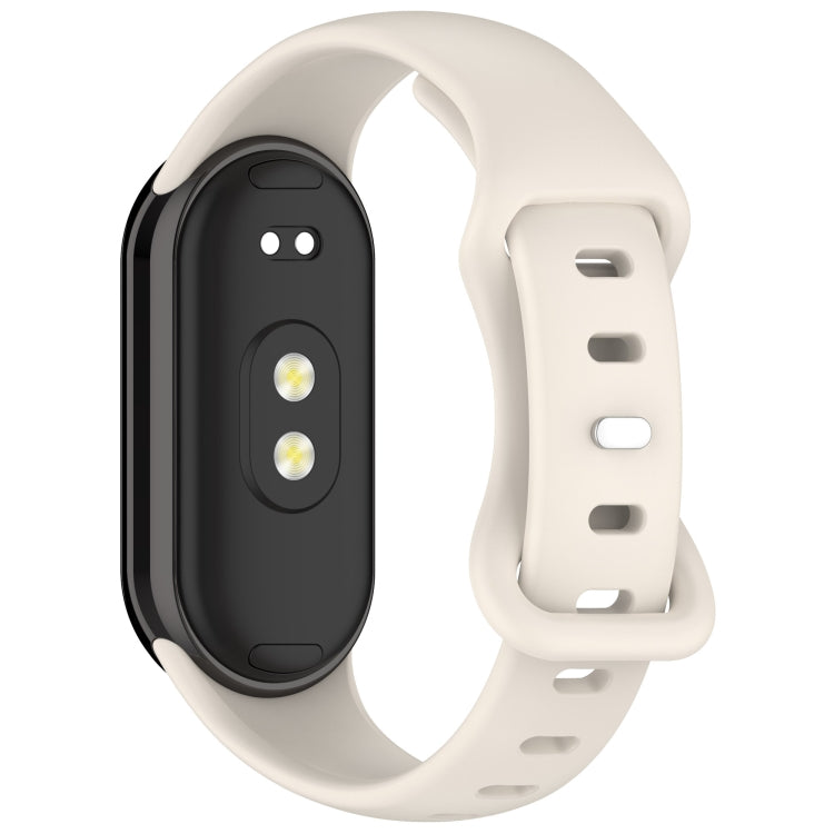 For Xiaomi Smart Band 10 / 9 / 8 Splayed Tail Reverse Buckle Silicone Watch Band