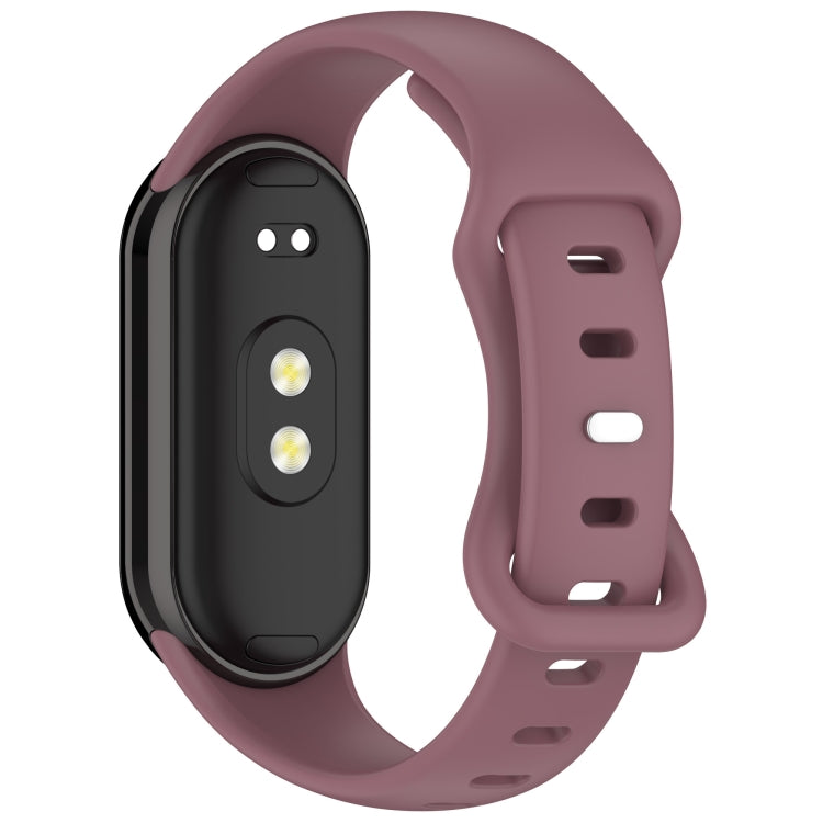 For Xiaomi Smart Band 10 / 9 / 8 Splayed Tail Reverse Buckle Silicone Watch Band