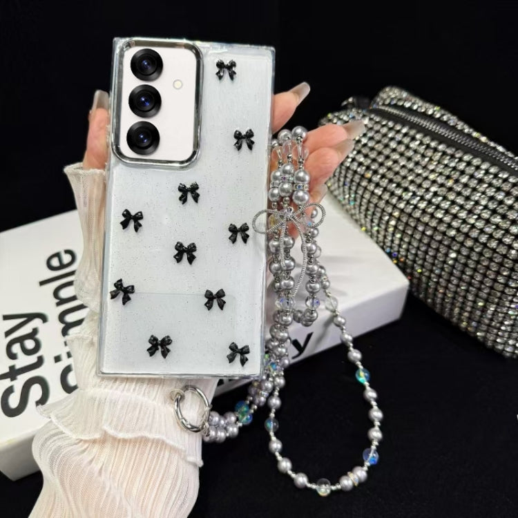 For Samsung Galaxy S25+ 5G Little Fresh Bow Neck Chain TPU Phone Case