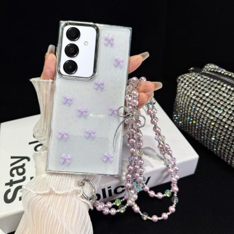 For Samsung Galaxy A55 Little Fresh Bow Neck Chain TPU Phone Case