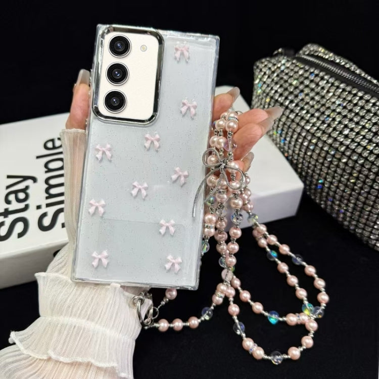 For Samsung Galaxy S23+ 5G Little Fresh Bow Neck Chain TPU Phone Case