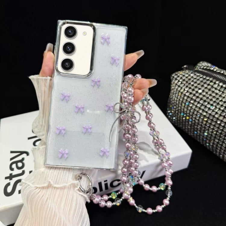 For Samsung Galaxy S23+ 5G Little Fresh Bow Neck Chain TPU Phone Case