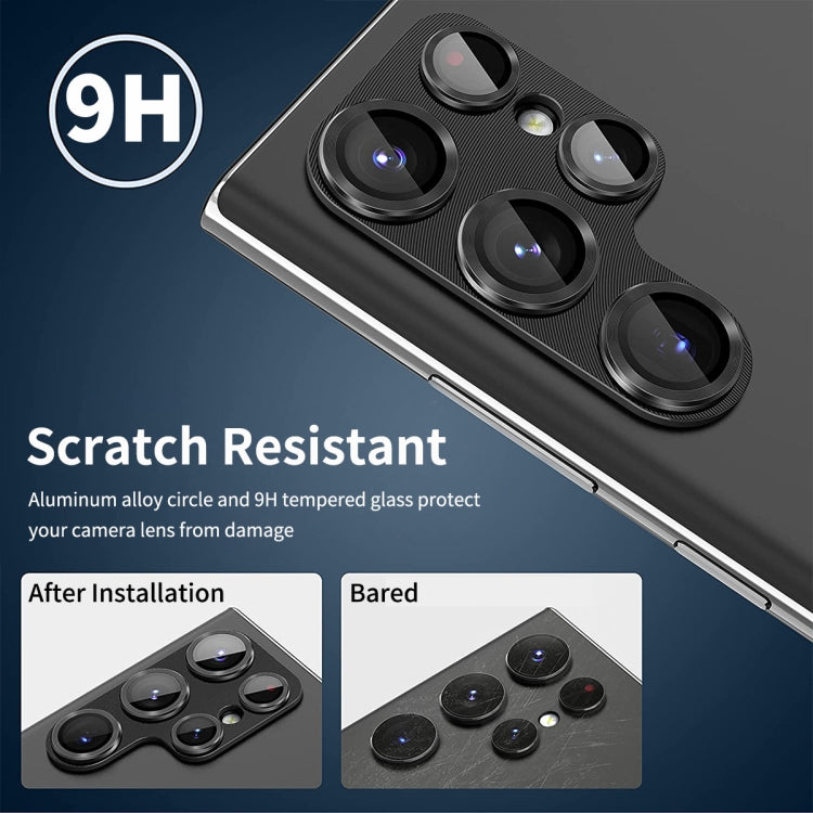 For Samsung Galaxy S25 Ultra 5G ENKAY Hat-Prince 9H Rear Camera Lens Aluminium Alloy Tempered Glass Film