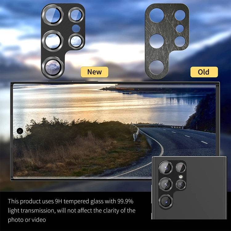 For Samsung Galaxy S25 Ultra 5G ENKAY Hat-Prince 9H Rear Camera Lens Aluminium Alloy Tempered Glass Film