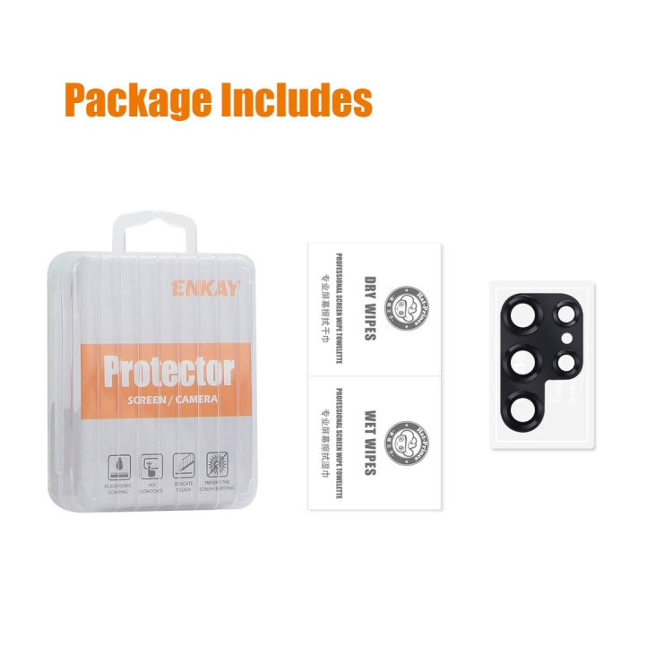 For Samsung Galaxy S25 5G ENKAY Hat-Prince 9H Rear Camera Lens Aluminium Alloy Tempered Glass Film
