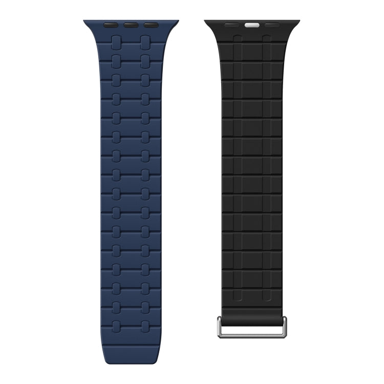 For Apple Watch 46mm / 49mm / 45mm / 44mm AW-AP  Dual Color Magnetic Silicone Watch Band