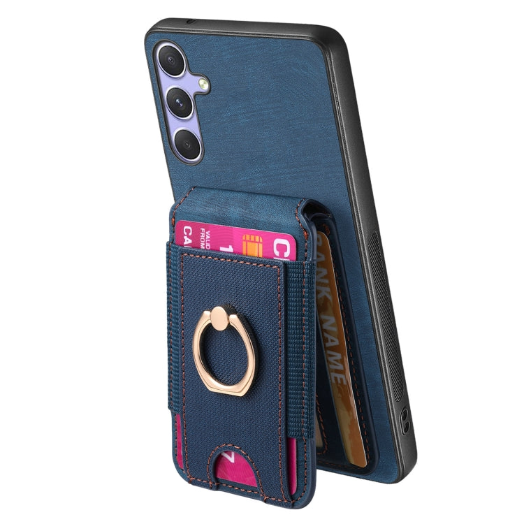 For Samsung Galaxy A24 Retro Splitable Magnetic Stand Card Bag Leather Phone Case