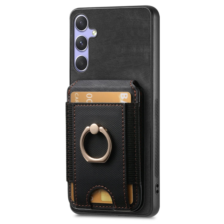 For Samsung Galaxy A04e Retro Splitable Magnetic Stand Card Bag Leather Phone Case