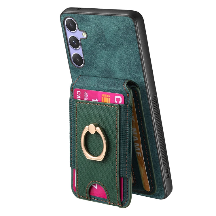 For Samsung Galaxy A04e Retro Splitable Magnetic Stand Card Bag Leather Phone Case