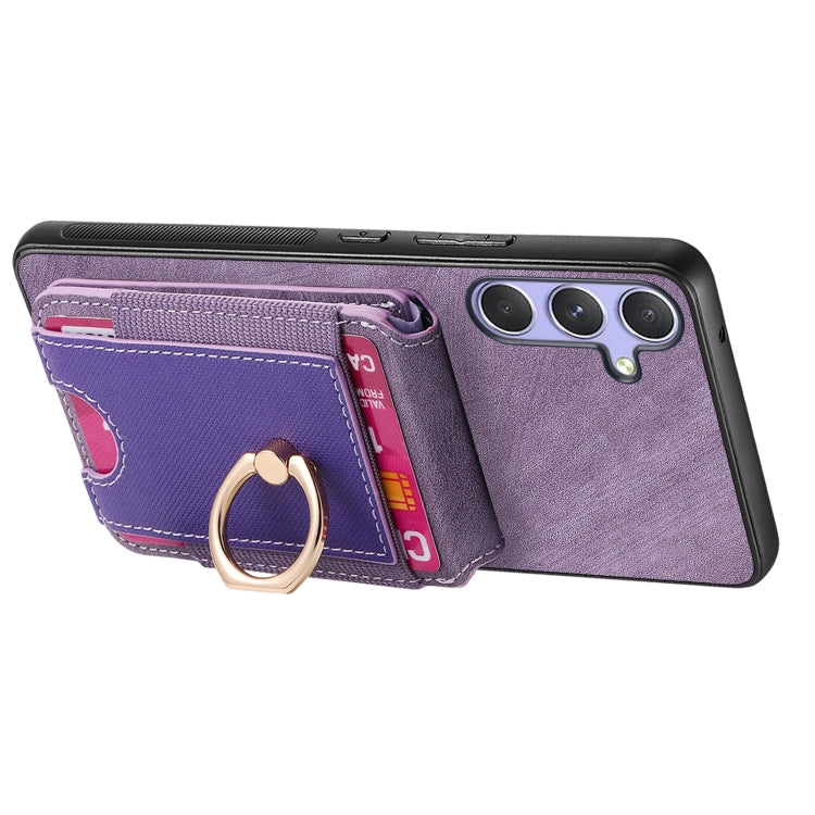 For Samsung Galaxy A04e Retro Splitable Magnetic Stand Card Bag Leather Phone Case