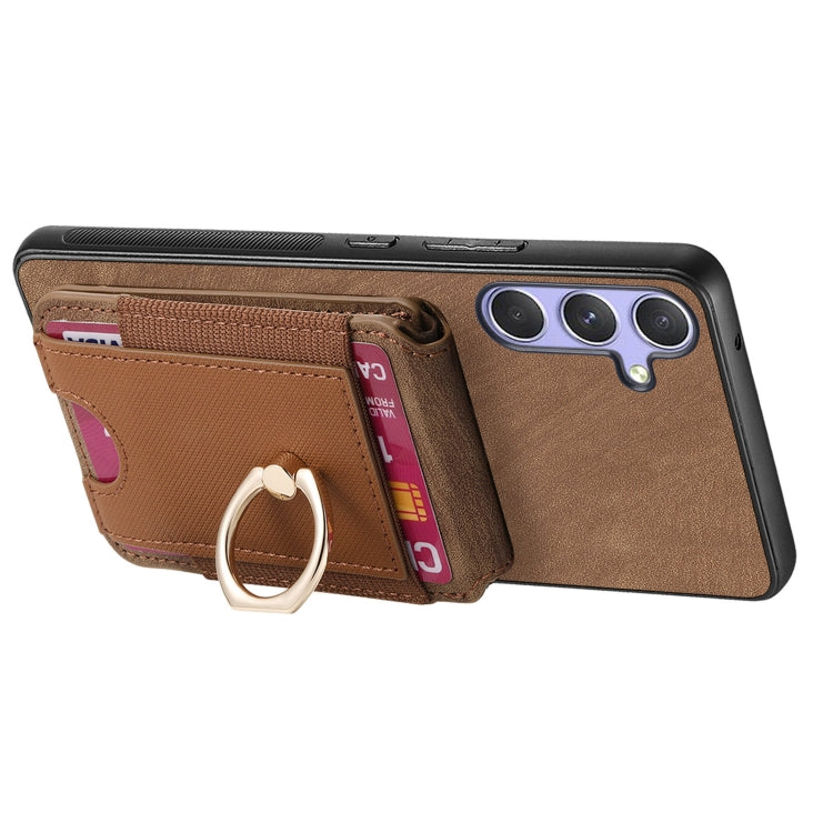 For Samsung Galaxy A71 Retro Splitable Magnetic Stand Card Bag Leather Phone Case
