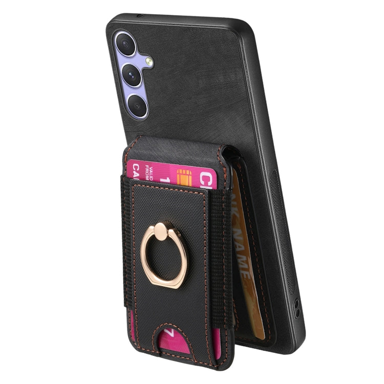 For Samsung Galaxy S8+ Retro Splitable Magnetic Stand Card Bag Leather Phone Case