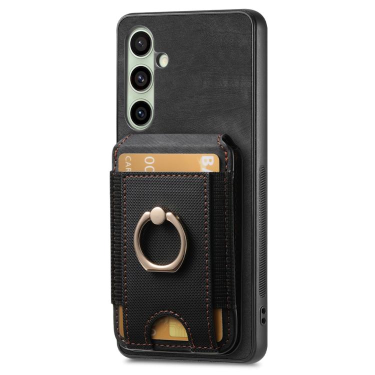 For Samsung Galaxy A56 5G Retro Splitable Magnetic Stand Card Bag Leather Phone Case