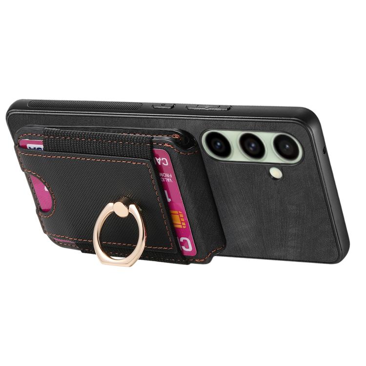 For Samsung Galaxy A56 5G Retro Splitable Magnetic Stand Card Bag Leather Phone Case