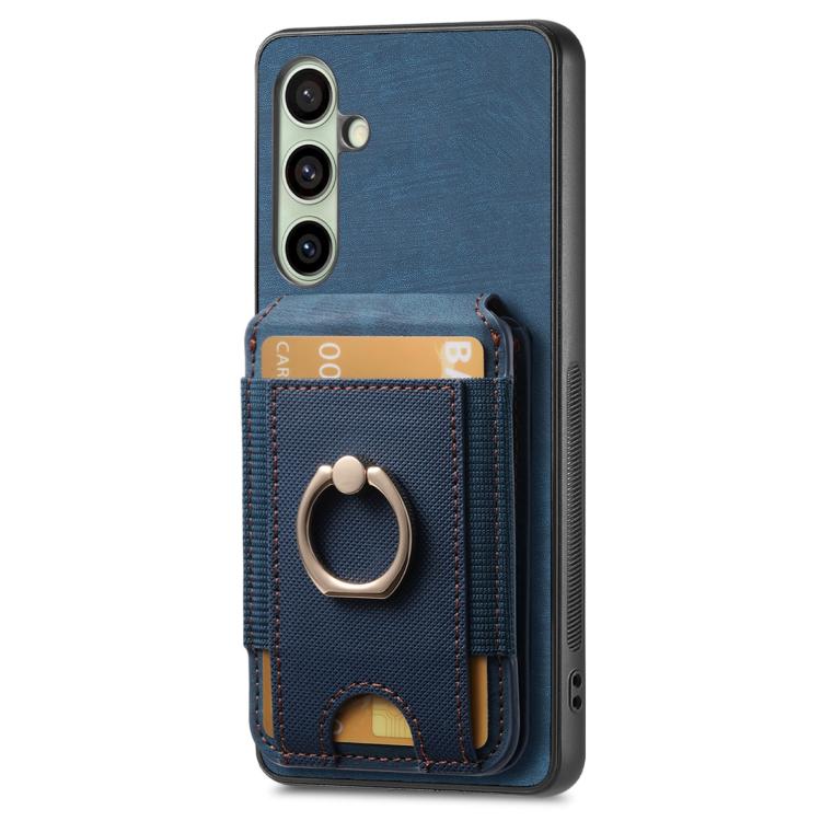 For Samsung Galaxy A56 5G Retro Splitable Magnetic Stand Card Bag Leather Phone Case