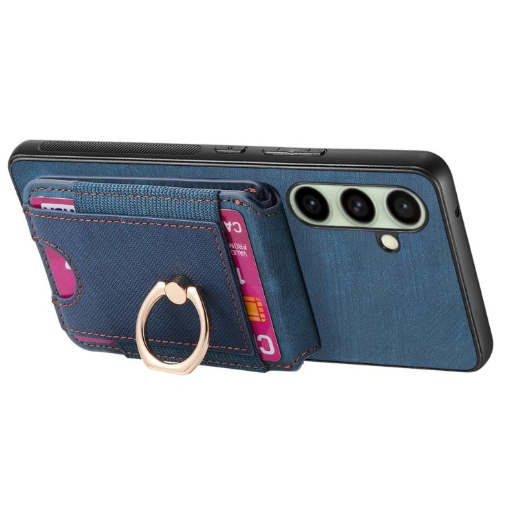 For Samsung Galaxy A56 5G Retro Splitable Magnetic Stand Card Bag Leather Phone Case