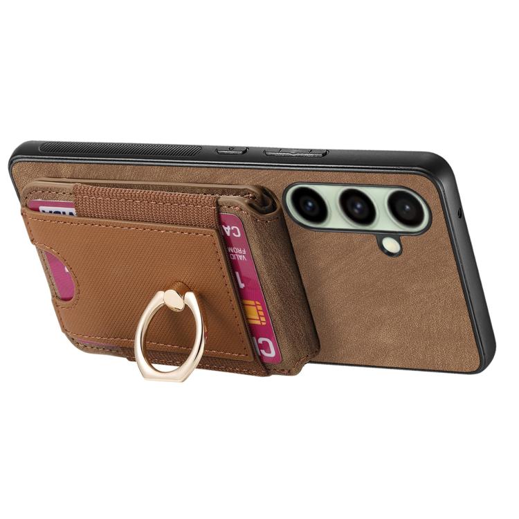 For Samsung Galaxy A56 5G Retro Splitable Magnetic Stand Card Bag Leather Phone Case