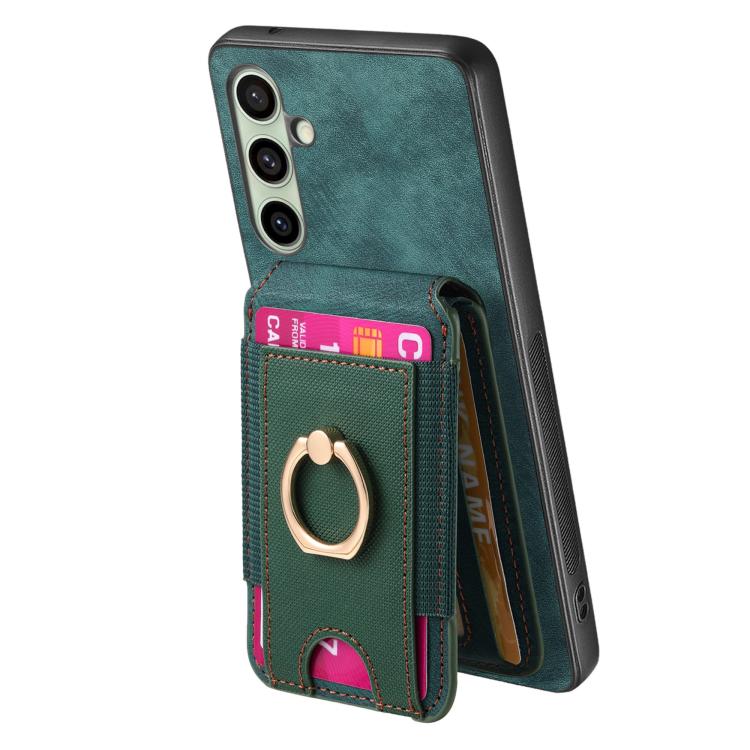 For Samsung Galaxy A56 5G Retro Splitable Magnetic Stand Card Bag Leather Phone Case