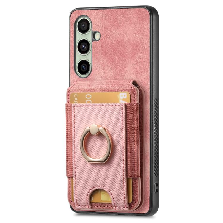 For Samsung Galaxy A56 5G Retro Splitable Magnetic Stand Card Bag Leather Phone Case