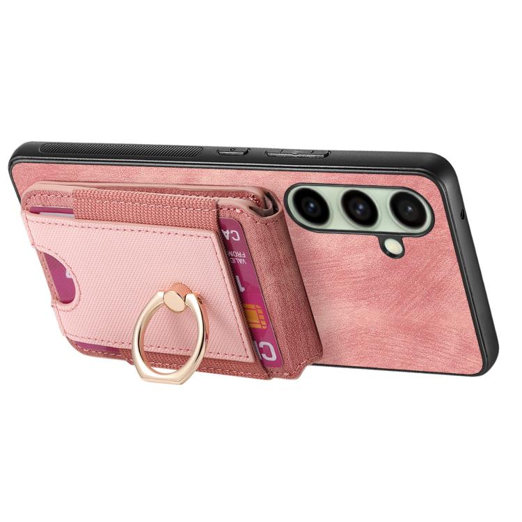 For Samsung Galaxy A56 5G Retro Splitable Magnetic Stand Card Bag Leather Phone Case