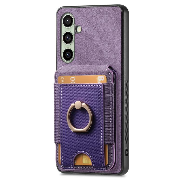 For Samsung Galaxy A56 5G Retro Splitable Magnetic Stand Card Bag Leather Phone Case