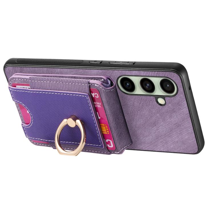 For Samsung Galaxy A56 5G Retro Splitable Magnetic Stand Card Bag Leather Phone Case