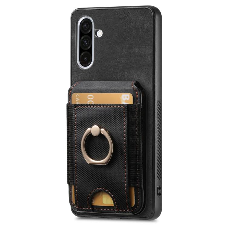 For Samsung Galaxy A36 Retro Splitable Magnetic Stand Card Bag Leather Phone Case