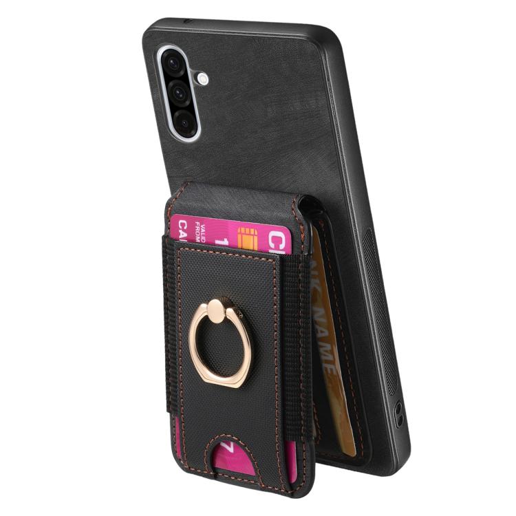 For Samsung Galaxy A36 Retro Splitable Magnetic Stand Card Bag Leather Phone Case