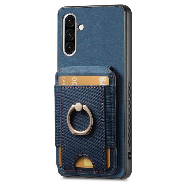 For Samsung Galaxy A36 Retro Splitable Magnetic Stand Card Bag Leather Phone Case