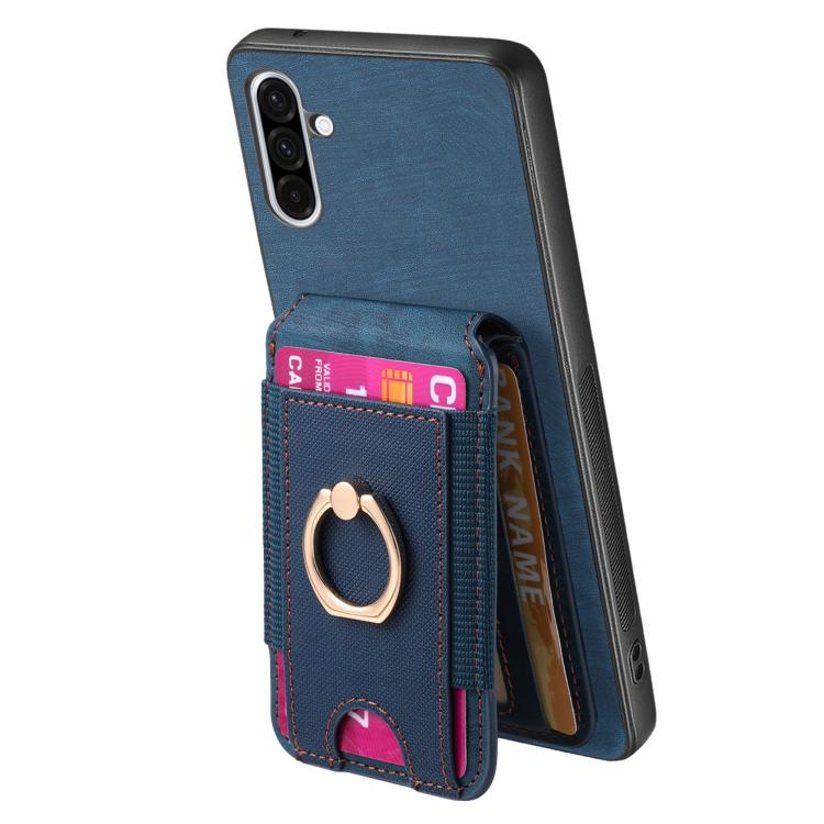 For Samsung Galaxy A36 Retro Splitable Magnetic Stand Card Bag Leather Phone Case