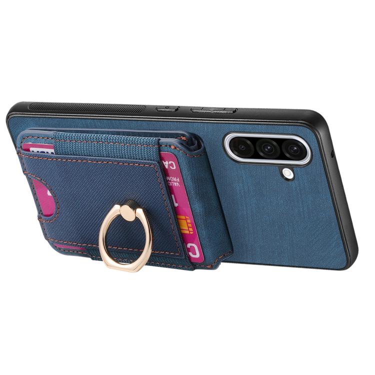 For Samsung Galaxy A36 Retro Splitable Magnetic Stand Card Bag Leather Phone Case