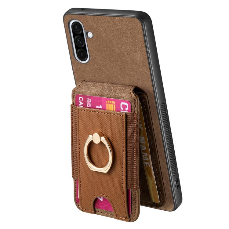 For Samsung Galaxy A36 Retro Splitable Magnetic Stand Card Bag Leather Phone Case