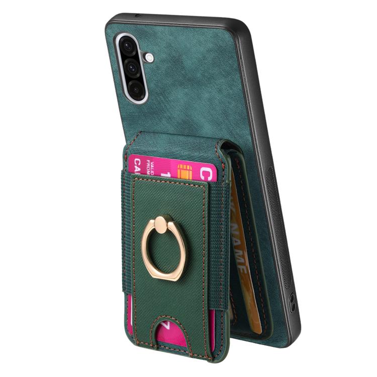 For Samsung Galaxy A36 Retro Splitable Magnetic Stand Card Bag Leather Phone Case