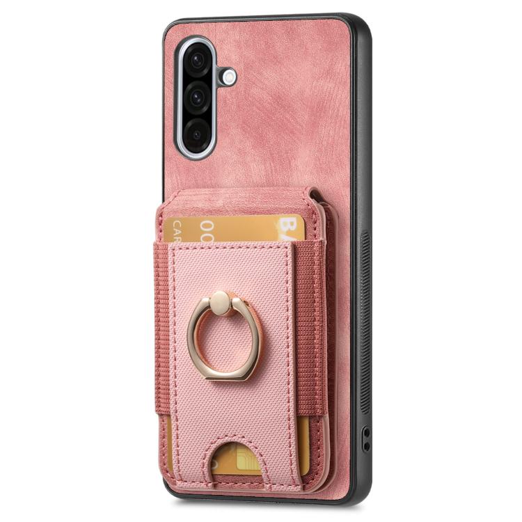 For Samsung Galaxy A36 Retro Splitable Magnetic Stand Card Bag Leather Phone Case