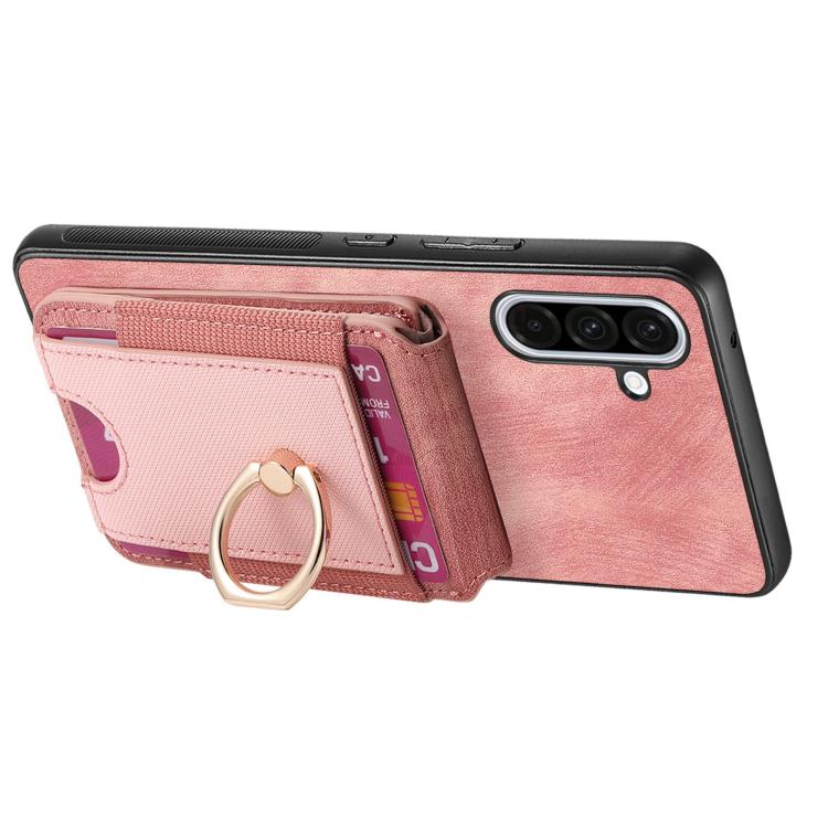 For Samsung Galaxy A36 Retro Splitable Magnetic Stand Card Bag Leather Phone Case