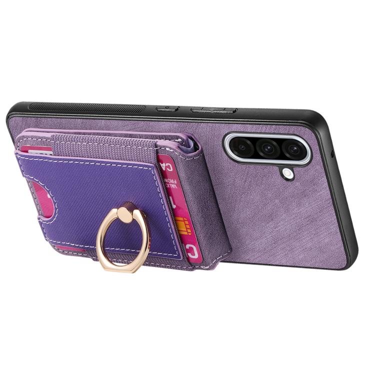 For Samsung Galaxy A36 Retro Splitable Magnetic Stand Card Bag Leather Phone Case