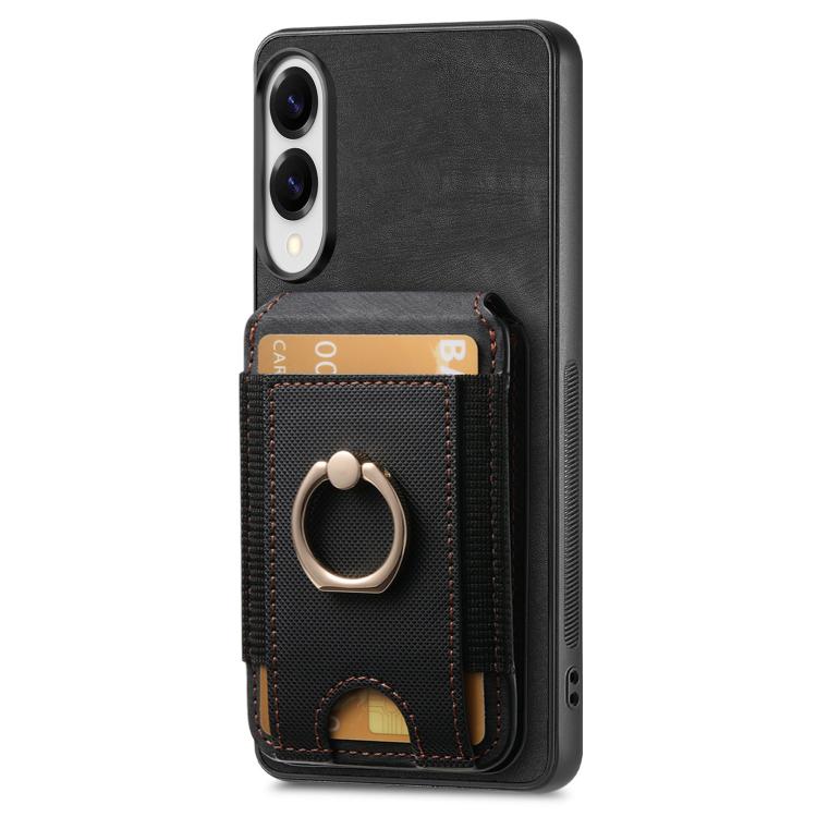 For Samsung Galaxy S25 Edge 5G Retro Splitable Magnetic Stand Card Bag Leather Phone Case