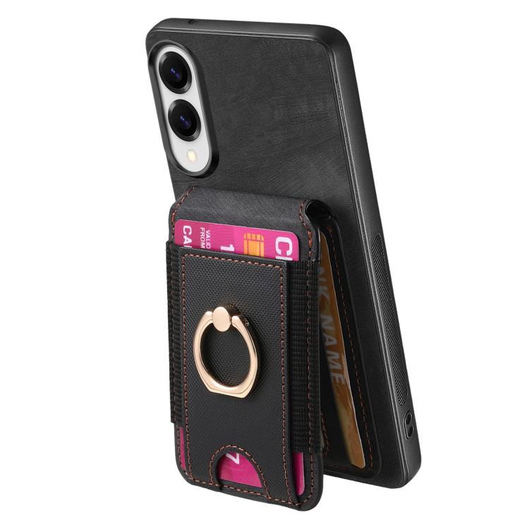 For Samsung Galaxy S25 Edge 5G Retro Splitable Magnetic Stand Card Bag Leather Phone Case
