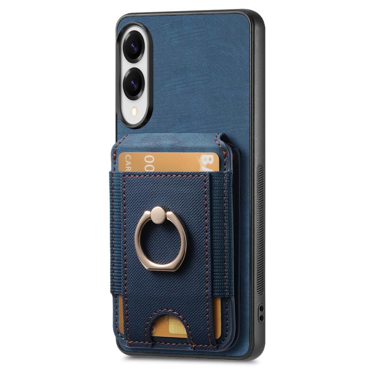 For Samsung Galaxy S25 Edge 5G Retro Splitable Magnetic Stand Card Bag Leather Phone Case