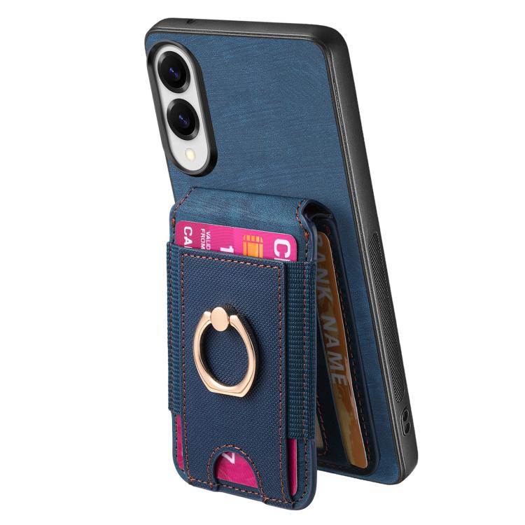 For Samsung Galaxy S25 Edge 5G Retro Splitable Magnetic Stand Card Bag Leather Phone Case
