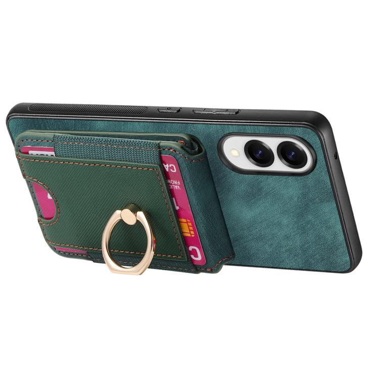 For Samsung Galaxy S25 Edge 5G Retro Splitable Magnetic Stand Card Bag Leather Phone Case