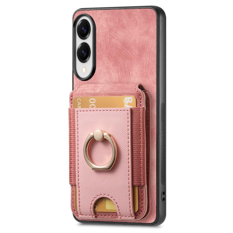 For Samsung Galaxy S25 Edge 5G Retro Splitable Magnetic Stand Card Bag Leather Phone Case