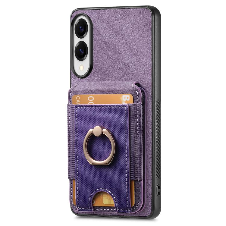 For Samsung Galaxy S25 Edge 5G Retro Splitable Magnetic Stand Card Bag Leather Phone Case