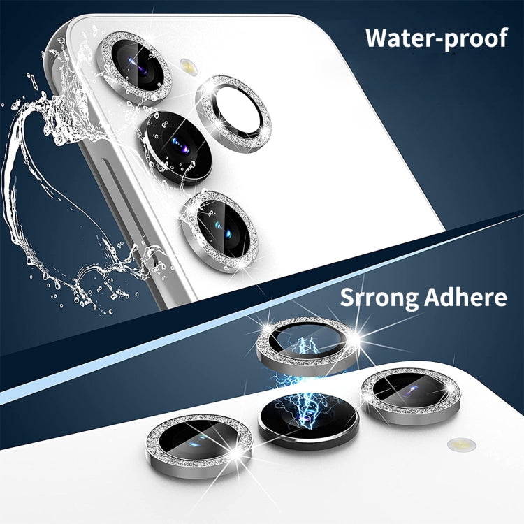 For Samsung Galaxy S25+ 5G ENKAY Hat-Prince 9H Rear Camera Lens Glitter Aluminium Alloy Tempered Glass Film